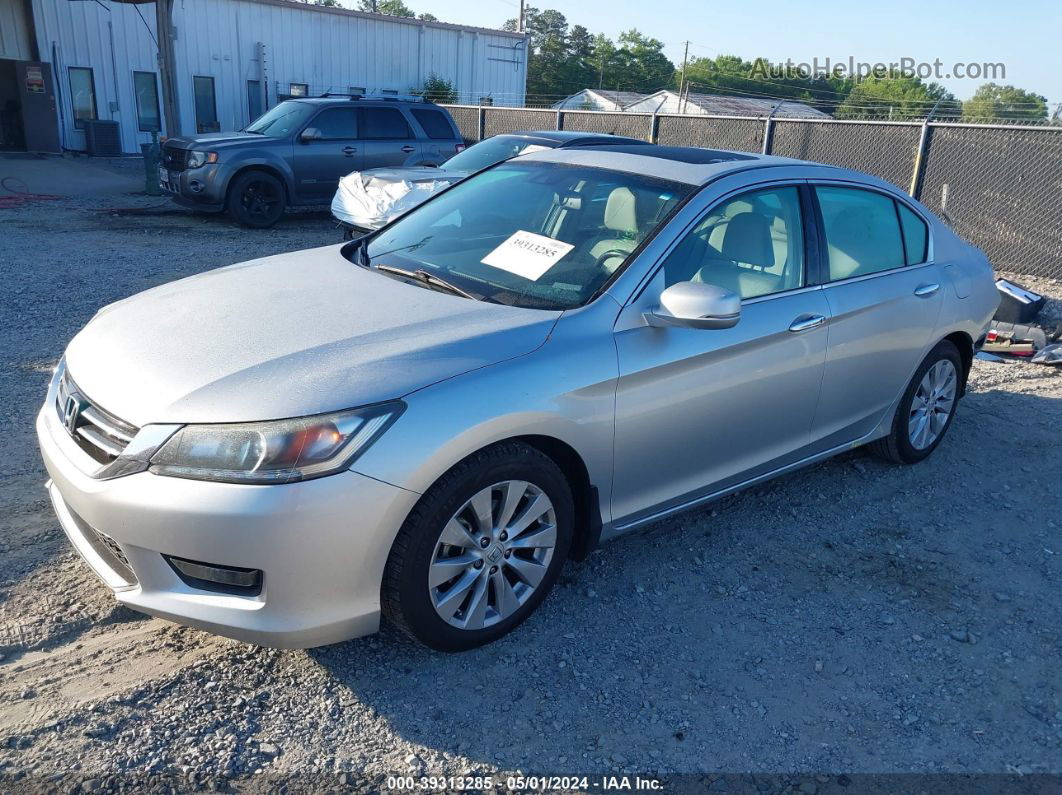 2014 Honda Accord Ex-l V-6 Silver vin: 1HGCR3F83EA033725