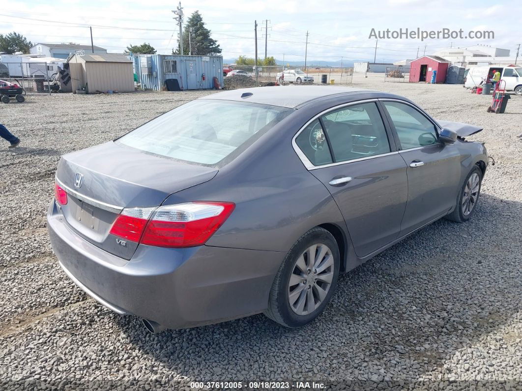 2015 Honda Accord Ex-l V-6 Gray vin: 1HGCR3F83FA008471