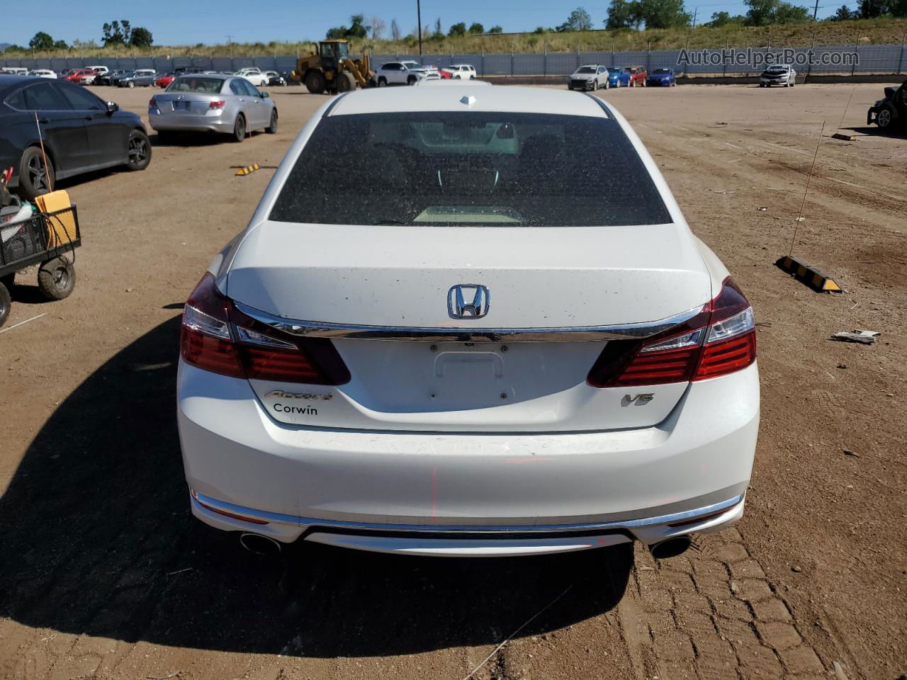 2016 Honda Accord Exl White vin: 1HGCR3F83GA009802