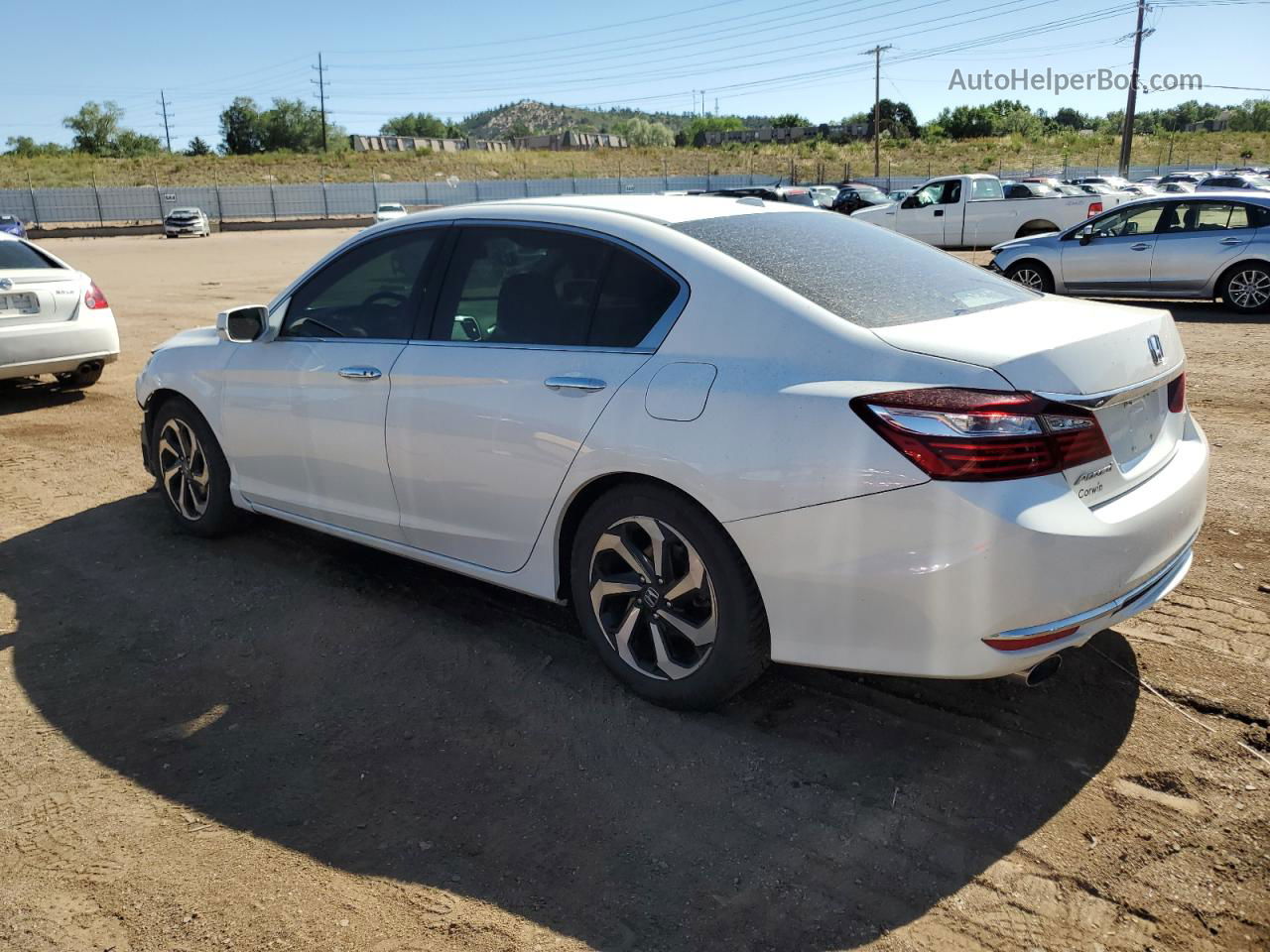 2016 Honda Accord Exl White vin: 1HGCR3F83GA009802