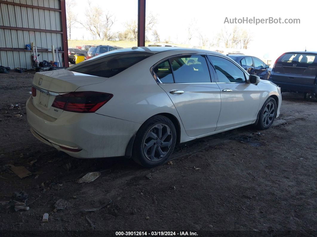 2016 Honda Accord Ex-l V-6 White vin: 1HGCR3F83GA035123