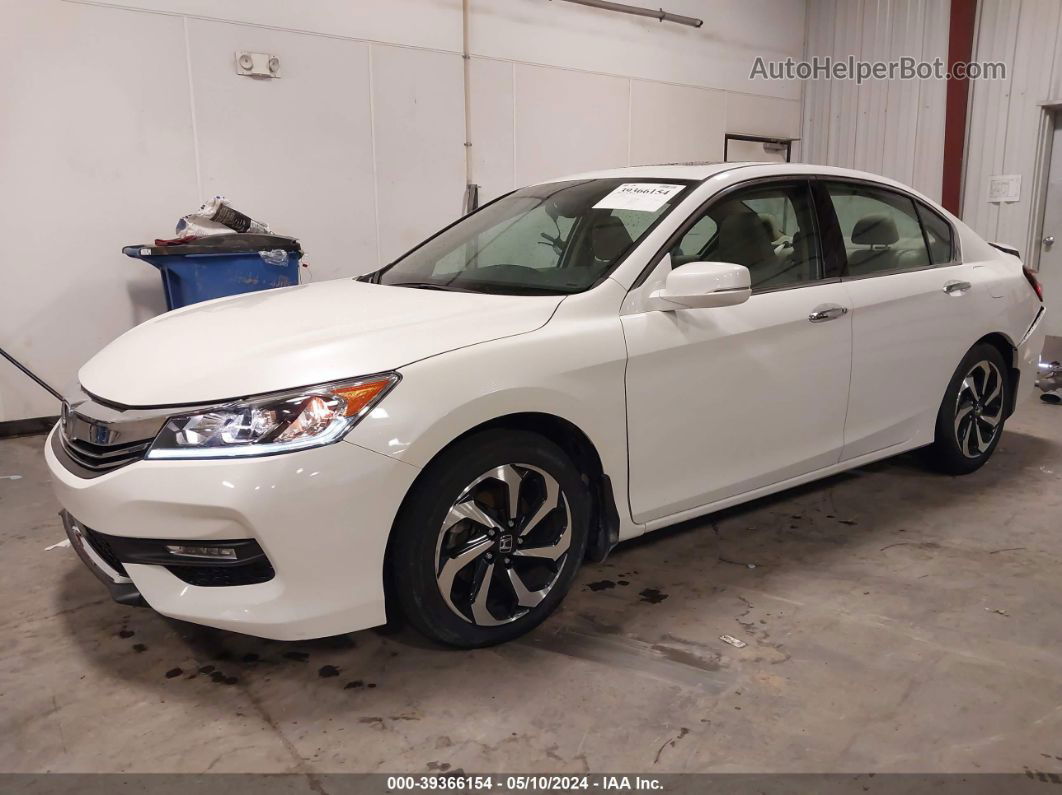 2017 Honda Accord Ex-l V6 White vin: 1HGCR3F83HA040338