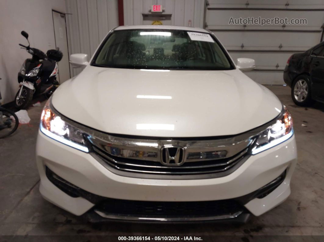 2017 Honda Accord Ex-l V6 White vin: 1HGCR3F83HA040338