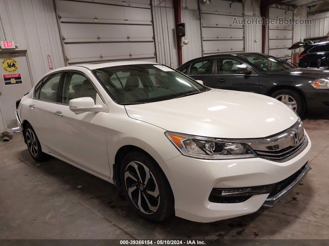 2017 Honda Accord Ex-l V6 White vin: 1HGCR3F83HA040338