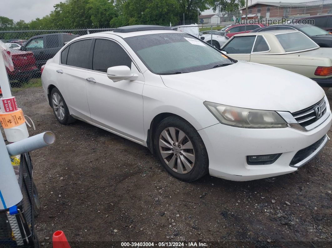 2014 Honda Accord Ex-l V-6 Белый vin: 1HGCR3F84EA001866