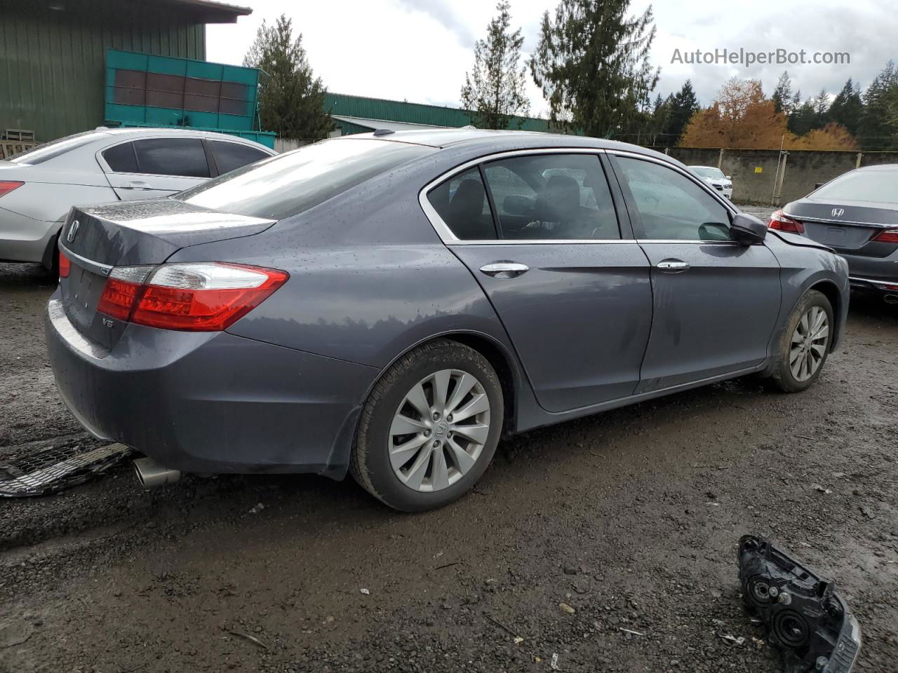 2014 Honda Accord Exl Gray vin: 1HGCR3F84EA025889