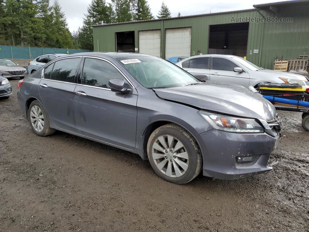 2014 Honda Accord Exl Gray vin: 1HGCR3F84EA025889