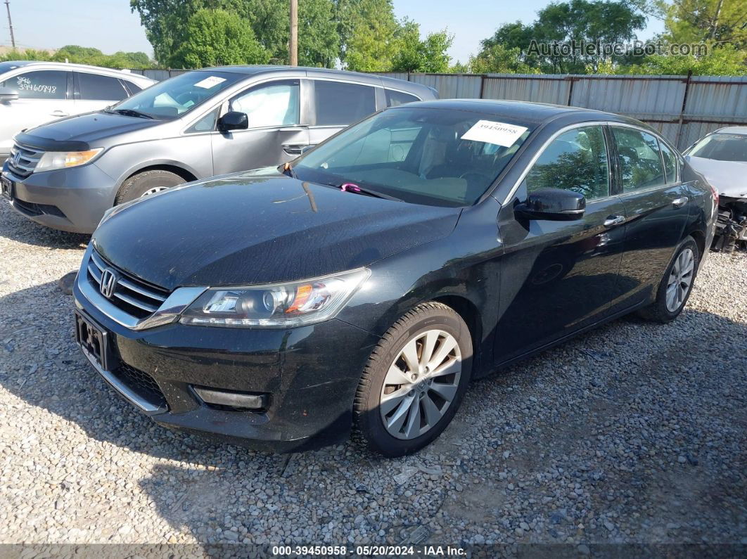 2014 Honda Accord Ex-l V-6 Black vin: 1HGCR3F84EA040831