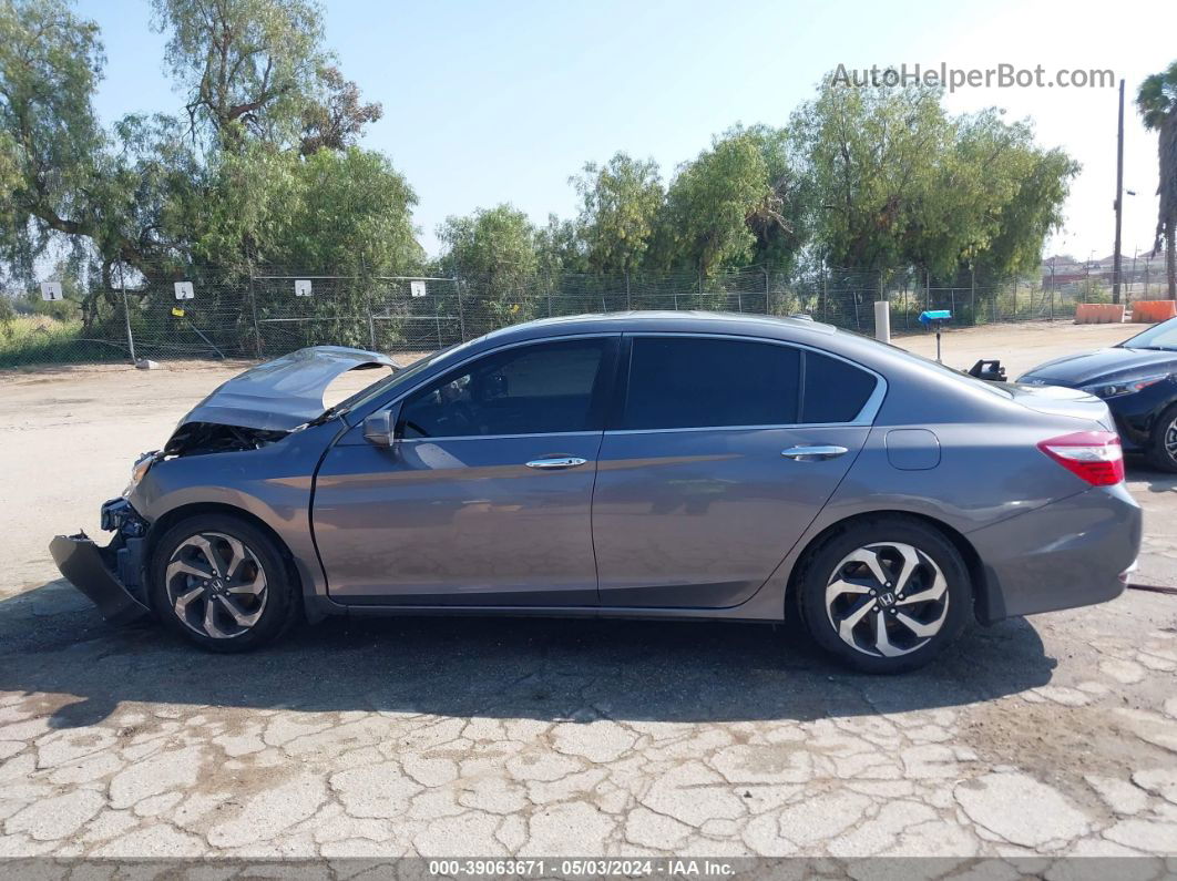 2016 Honda Accord Ex-l V-6 Gray vin: 1HGCR3F84GA000283