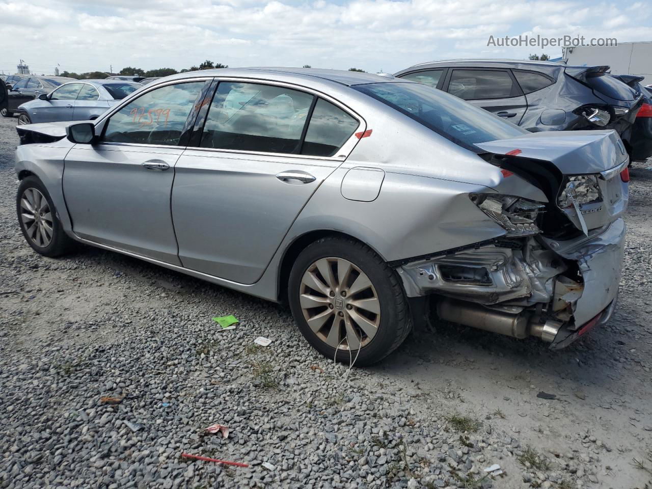 2014 Honda Accord Exl Silver vin: 1HGCR3F85EA014898