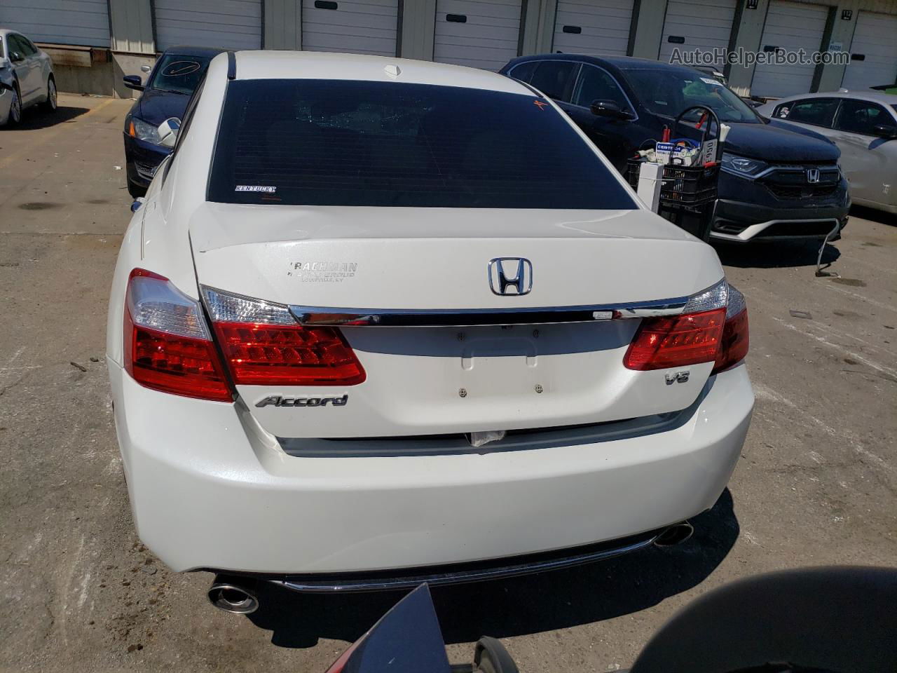 2015 Honda Accord Exl White vin: 1HGCR3F85FA027734