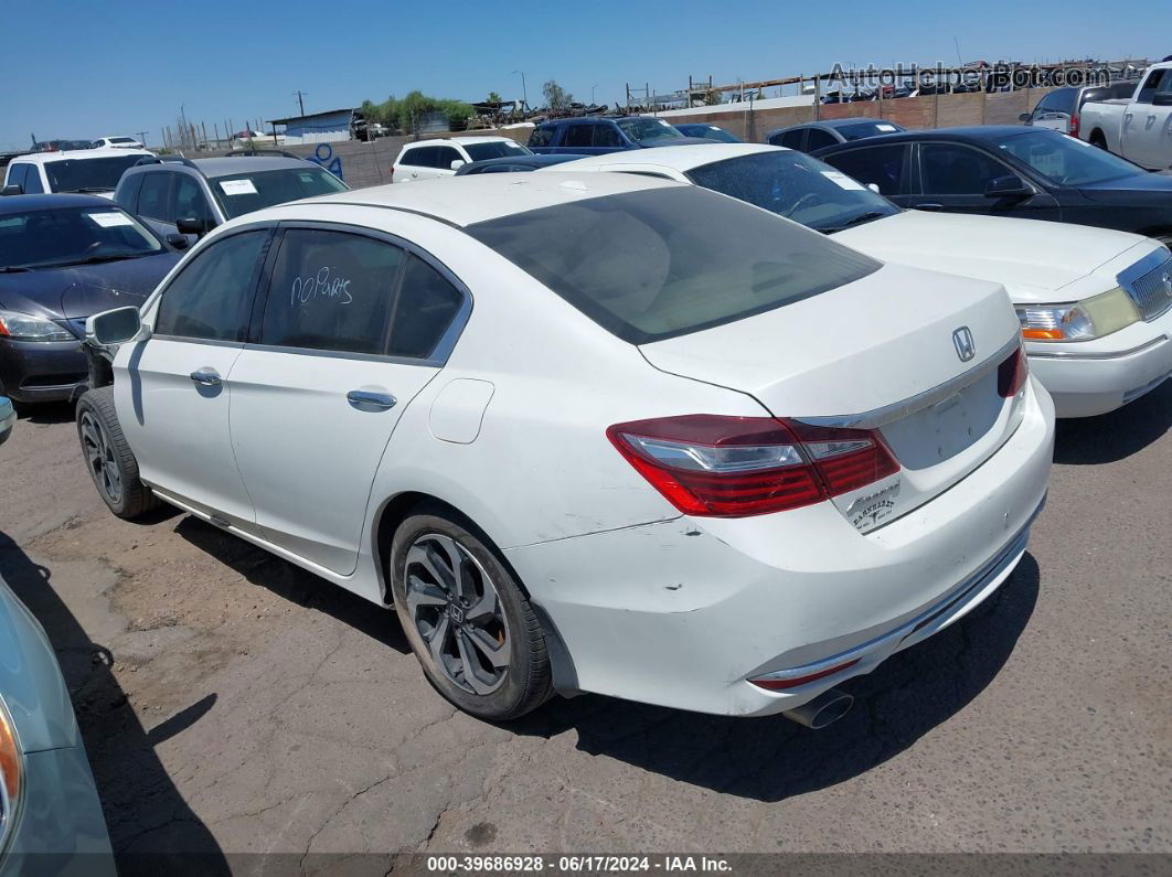 2017 Honda Accord Ex-l V6 White vin: 1HGCR3F85HA010354