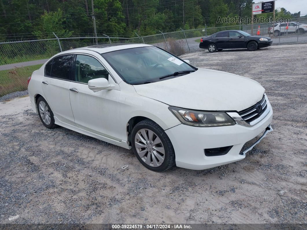 2014 Honda Accord Ex-l V-6 Белый vin: 1HGCR3F86EA003733