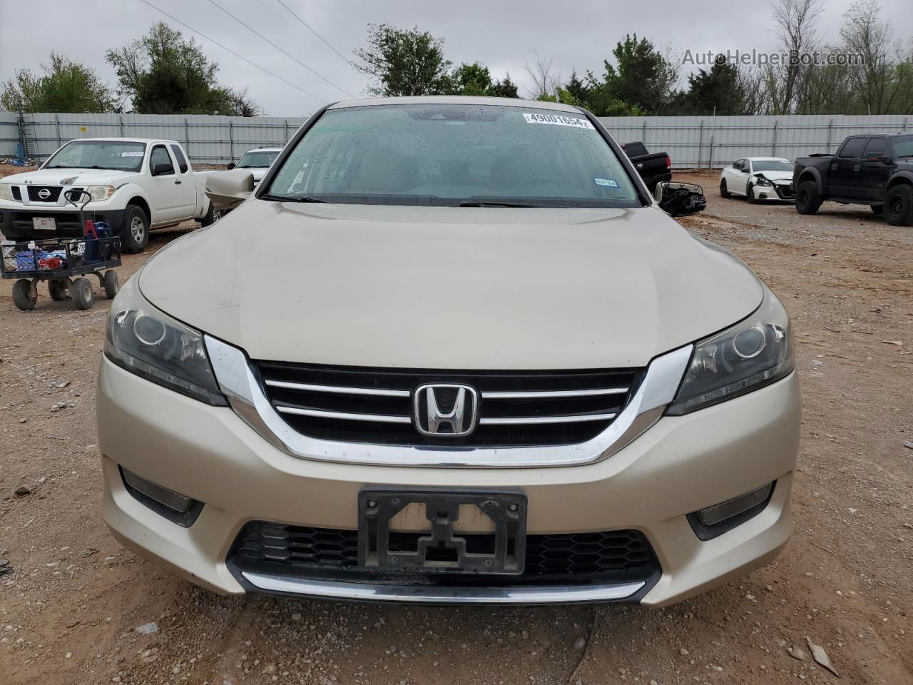 2014 Honda Accord Exl Beige vin: 1HGCR3F86EA012464