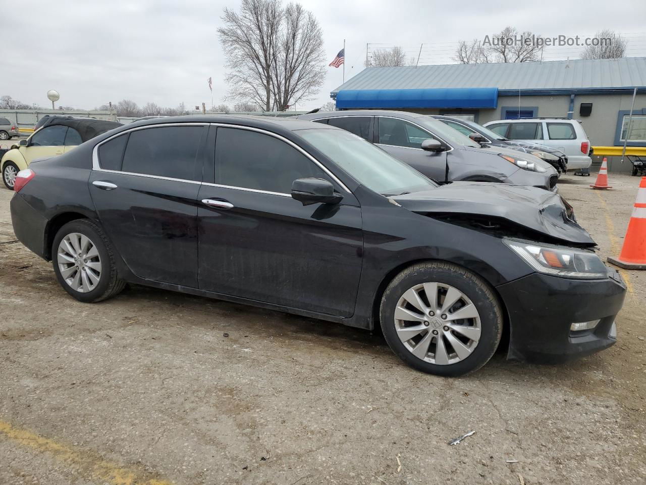 2014 Honda Accord Exl Черный vin: 1HGCR3F86EA014179