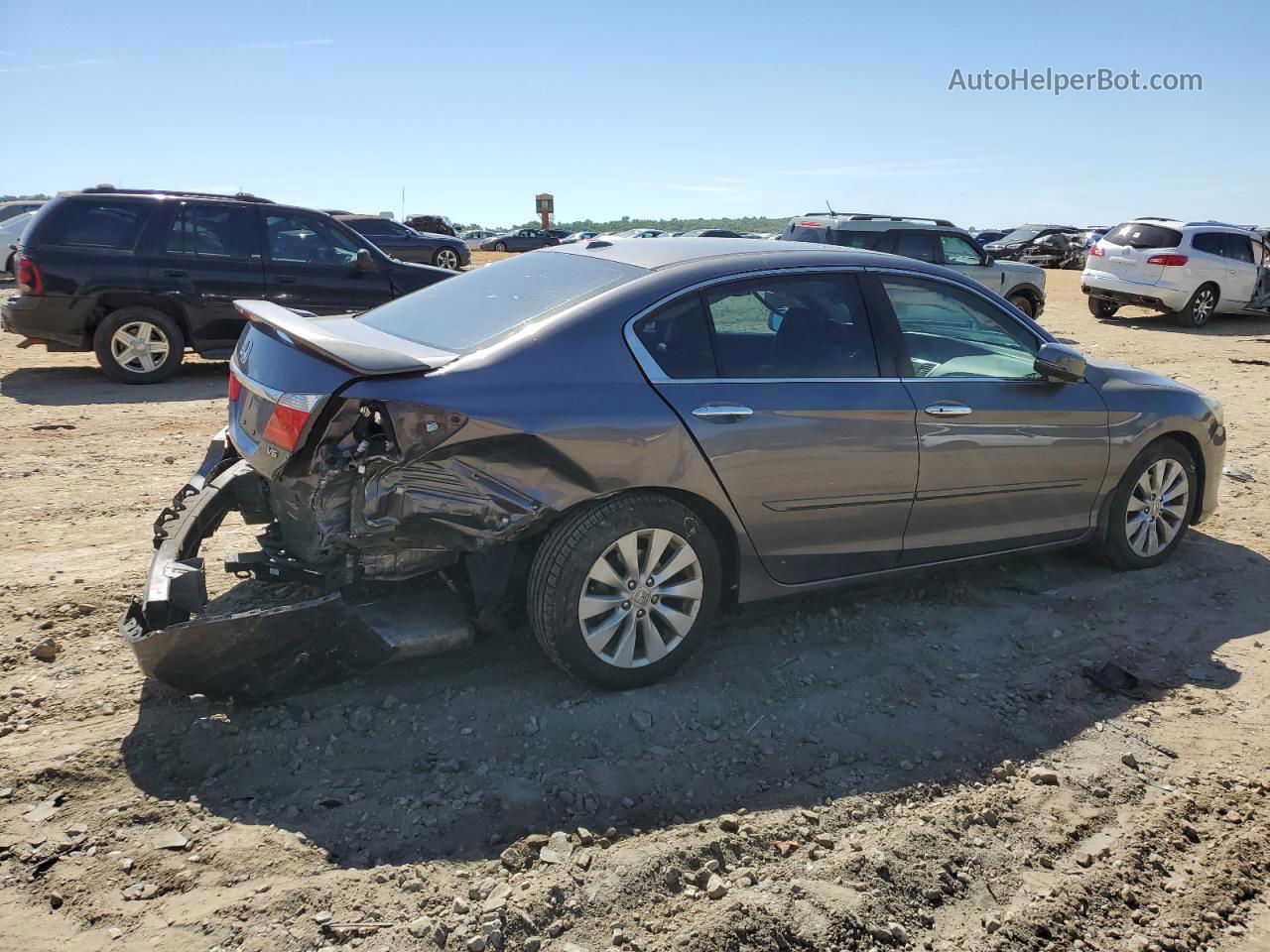 2014 Honda Accord Exl Gray vin: 1HGCR3F86EA017759