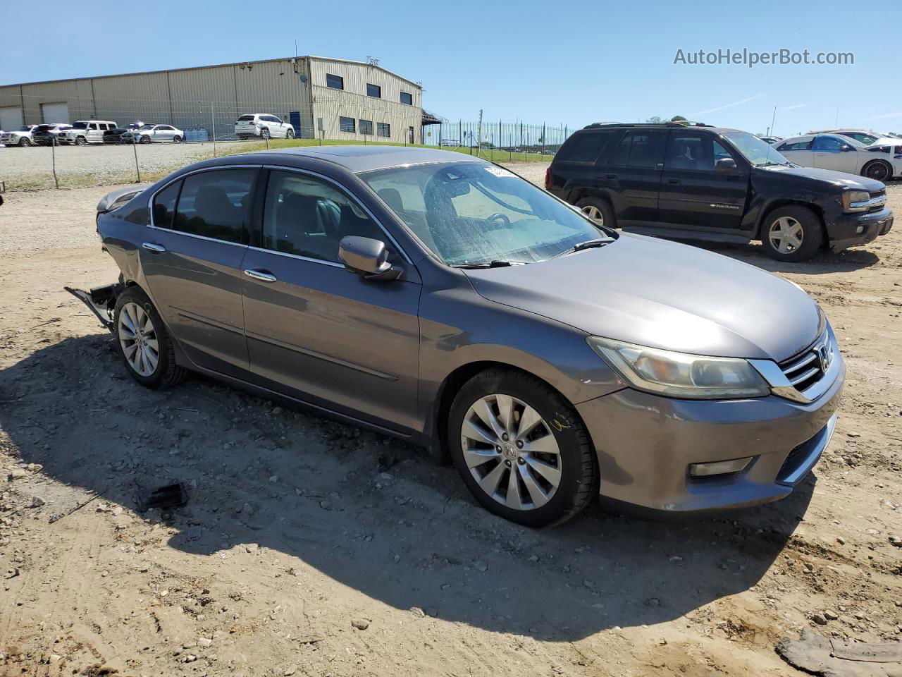 2014 Honda Accord Exl Серый vin: 1HGCR3F86EA017759