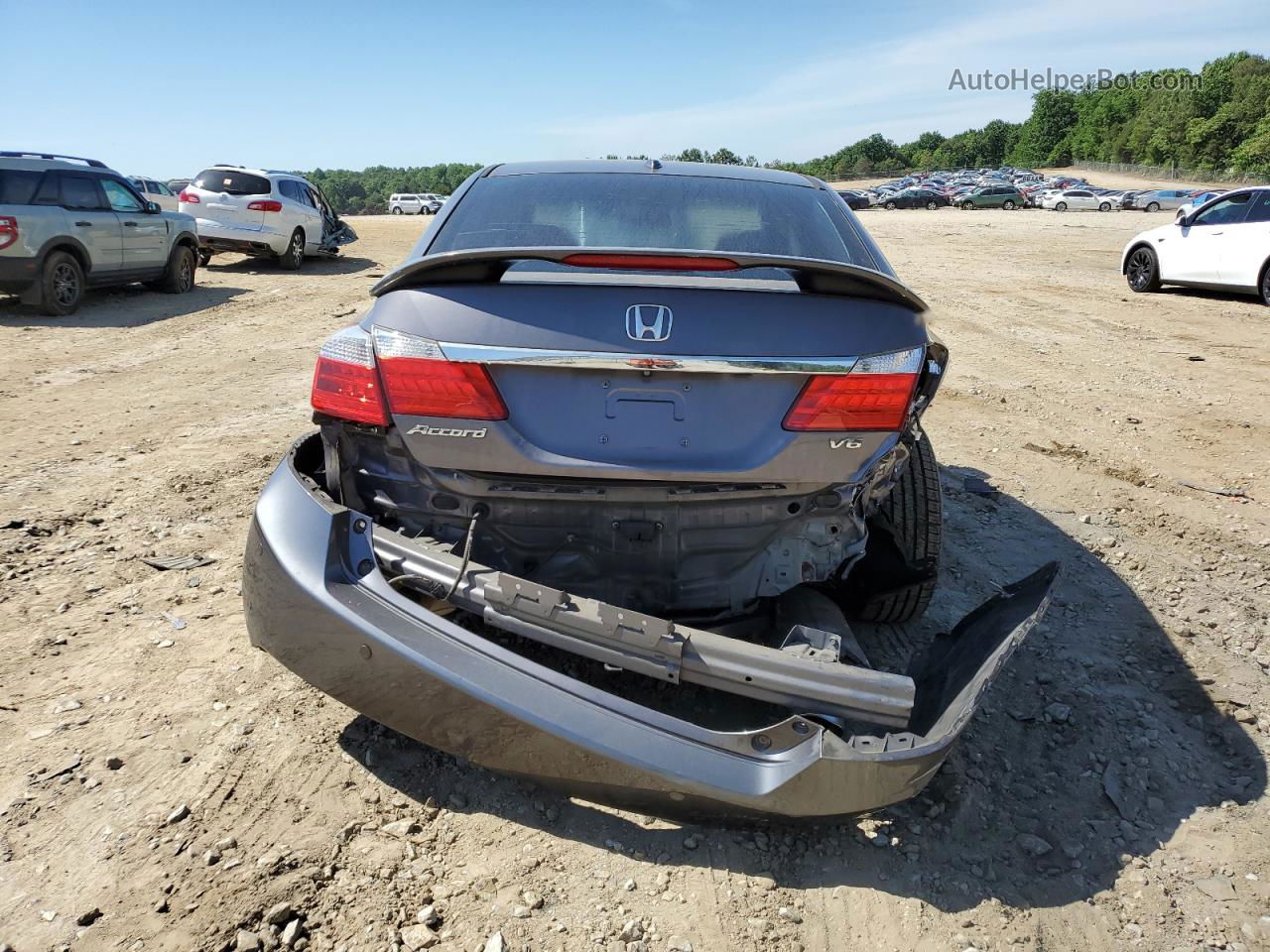 2014 Honda Accord Exl Серый vin: 1HGCR3F86EA017759