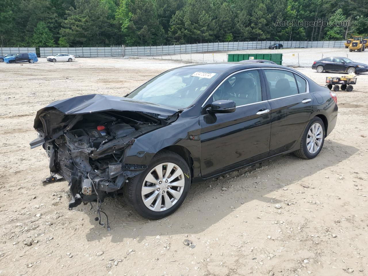 2014 Honda Accord Exl Черный vin: 1HGCR3F86EA026106