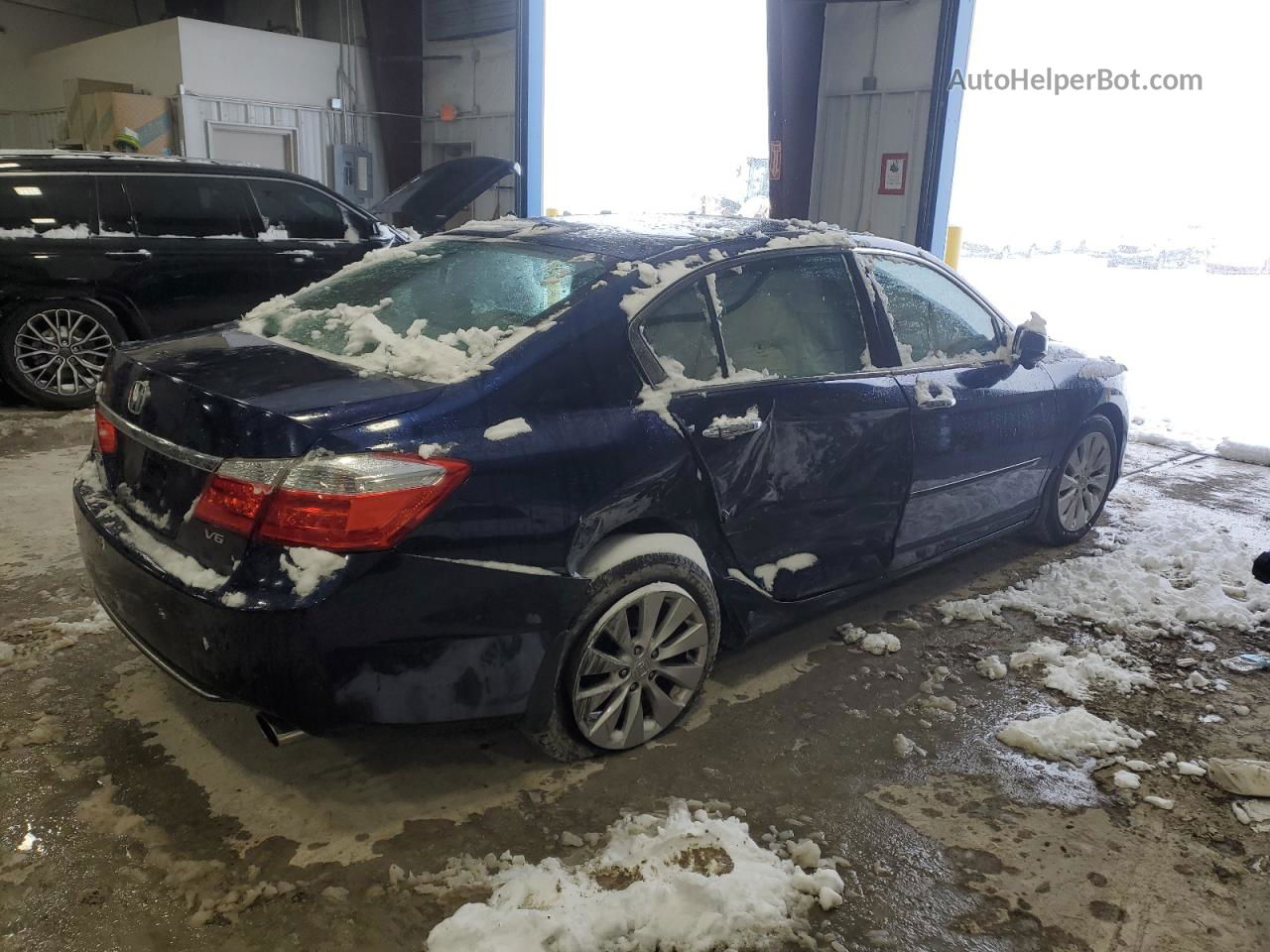 2014 Honda Accord Exl Синий vin: 1HGCR3F86EA031368