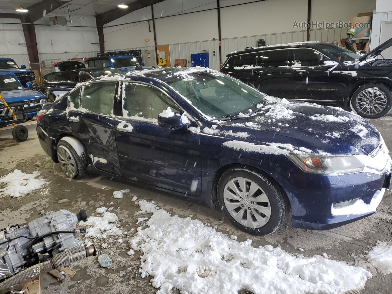 2014 Honda Accord Exl Blue vin: 1HGCR3F86EA031368