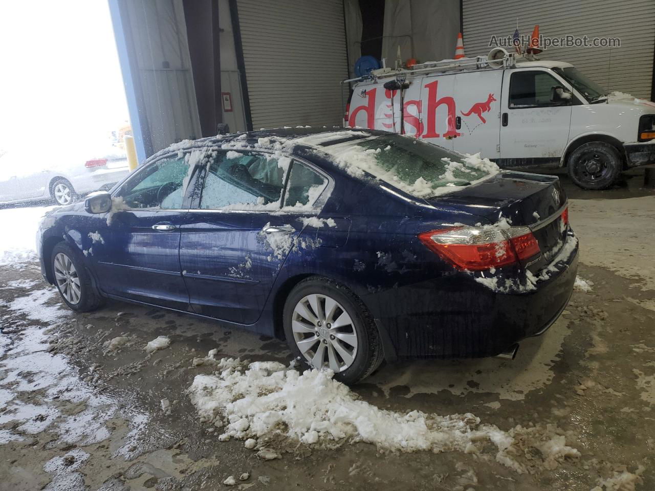 2014 Honda Accord Exl Синий vin: 1HGCR3F86EA031368