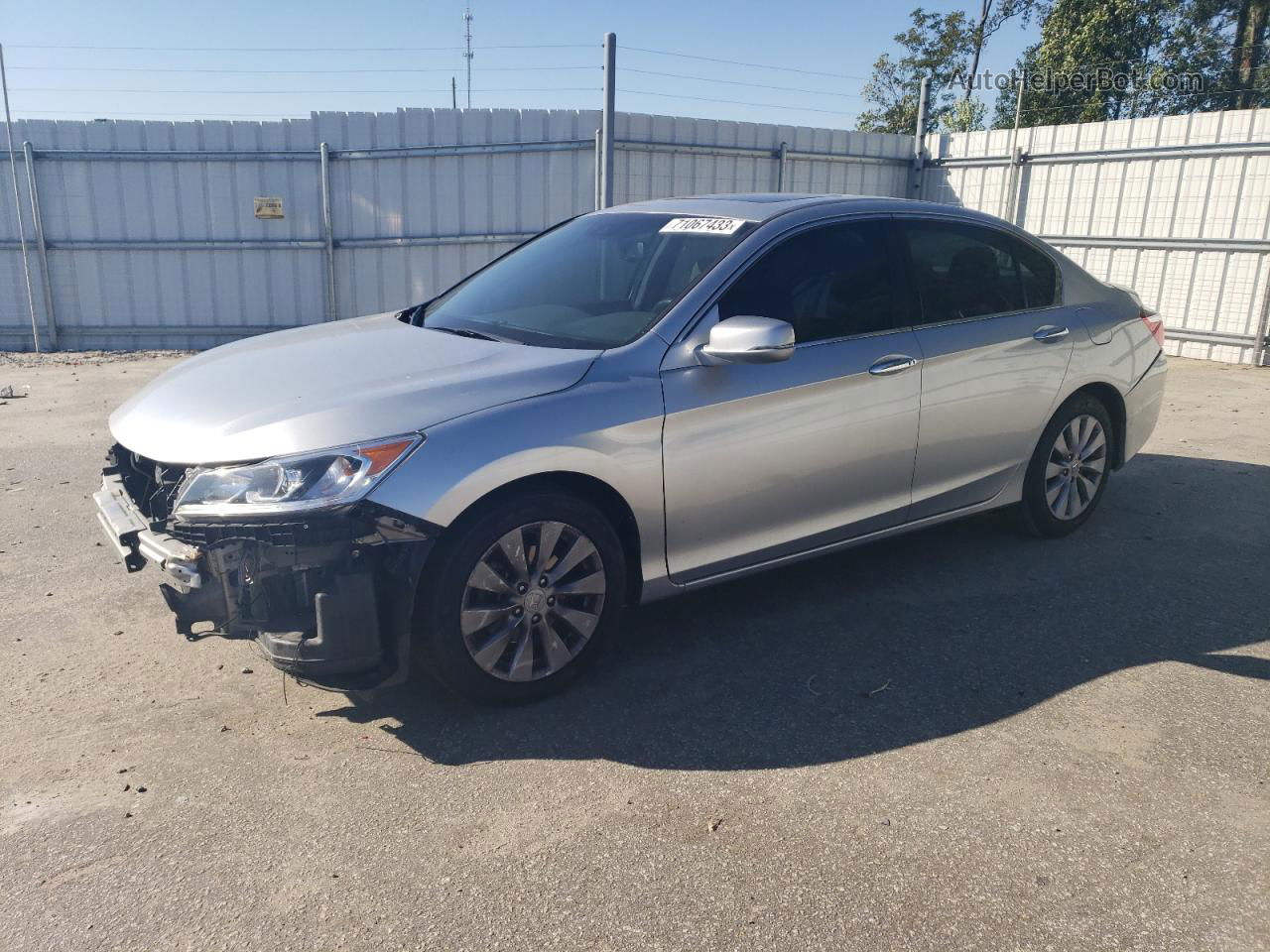 2014 Honda Accord Exl Silver vin: 1HGCR3F86EA041155