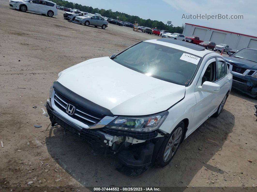 2015 Honda Accord Ex-l V-6 White vin: 1HGCR3F86FA010926