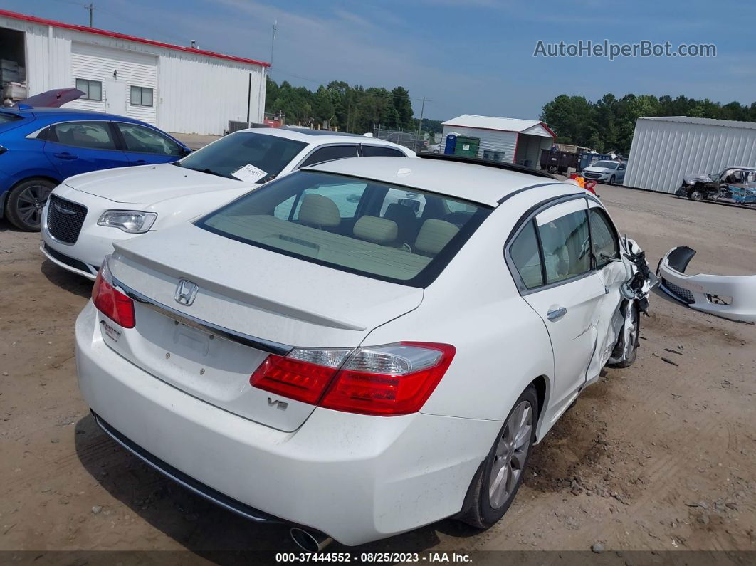 2015 Honda Accord Ex-l V-6 White vin: 1HGCR3F86FA010926