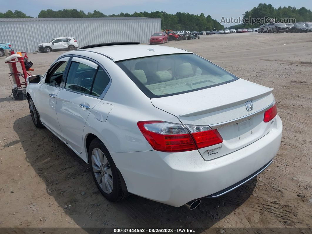 2015 Honda Accord Ex-l V-6 White vin: 1HGCR3F86FA010926