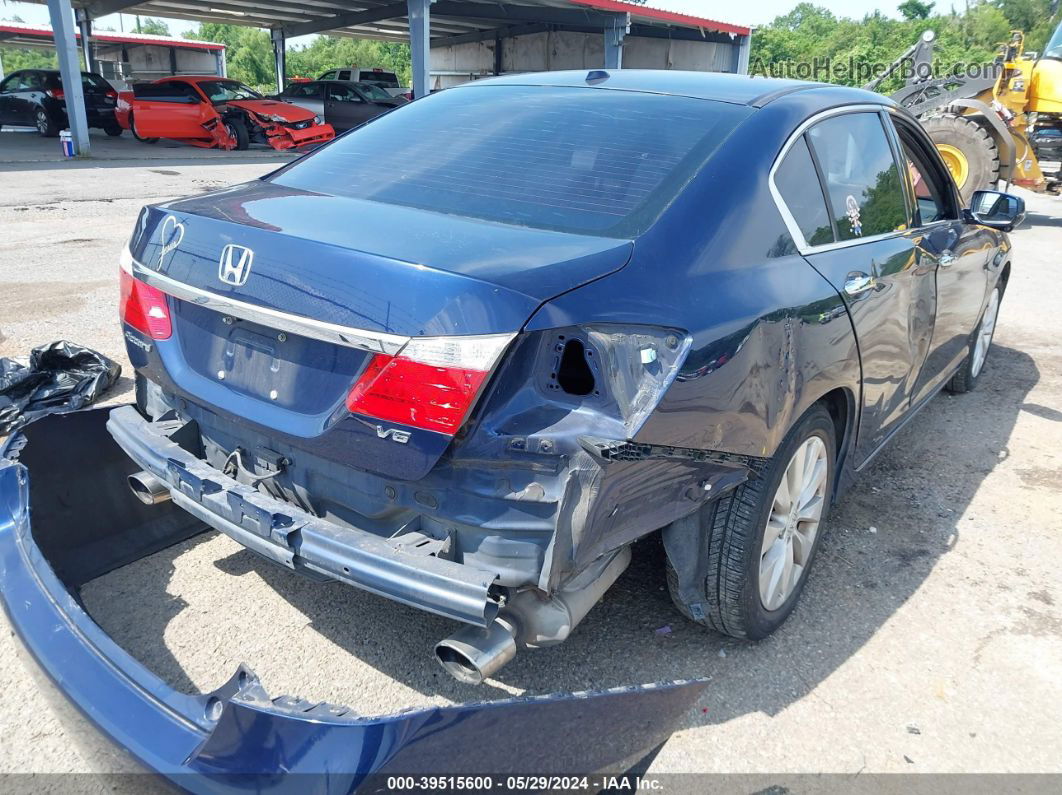 2015 Honda Accord Ex-l V-6 Blue vin: 1HGCR3F86FA015768