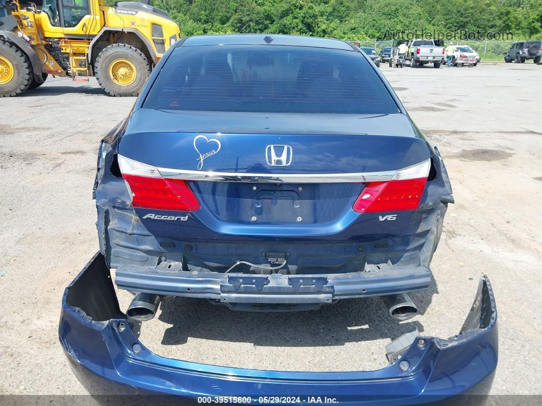 2015 Honda Accord Ex-l V-6 Blue vin: 1HGCR3F86FA015768