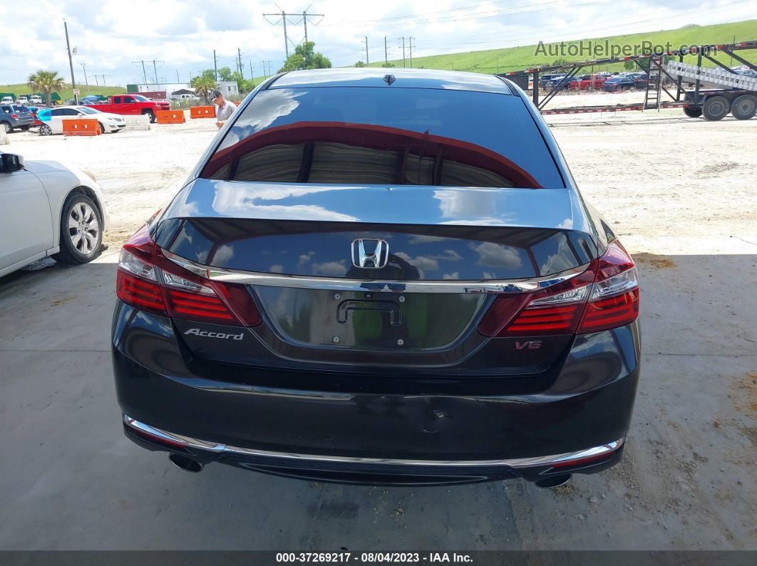 2017 Honda Accord Sedan Ex-l V6 Black vin: 1HGCR3F86HA030550