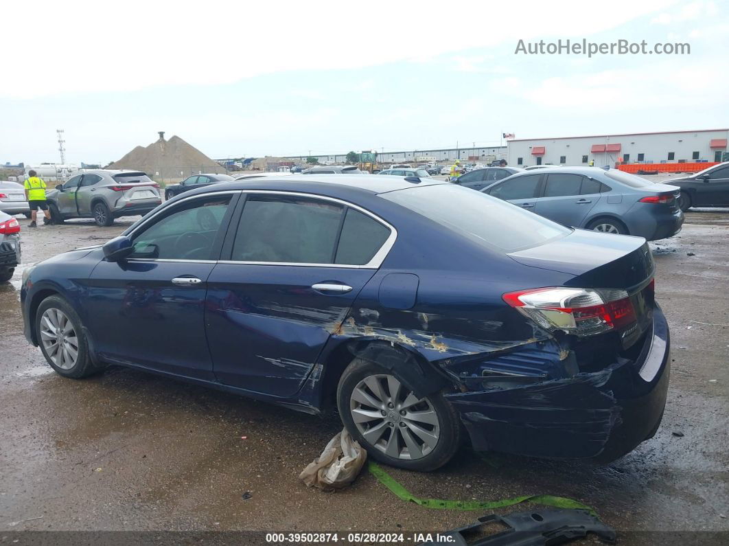 2014 Honda Accord Ex-l V-6 Blue vin: 1HGCR3F87EA009587