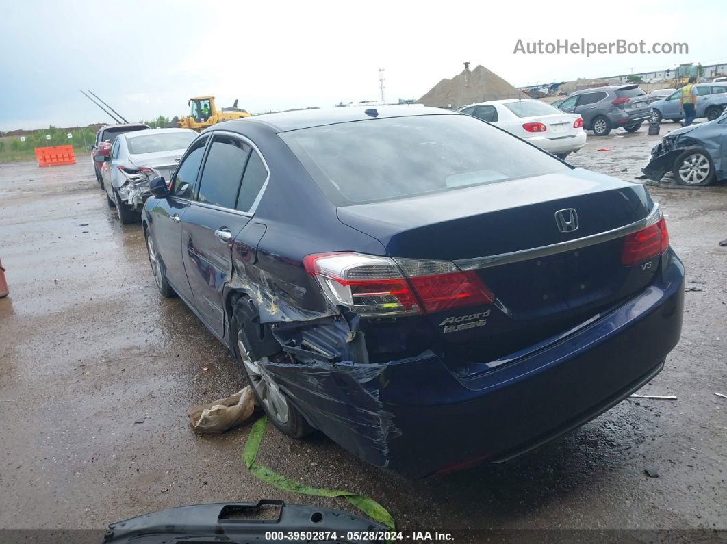 2014 Honda Accord Ex-l V-6 Blue vin: 1HGCR3F87EA009587