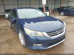 2014 Honda Accord Ex-l V-6 Blue vin: 1HGCR3F87EA009587