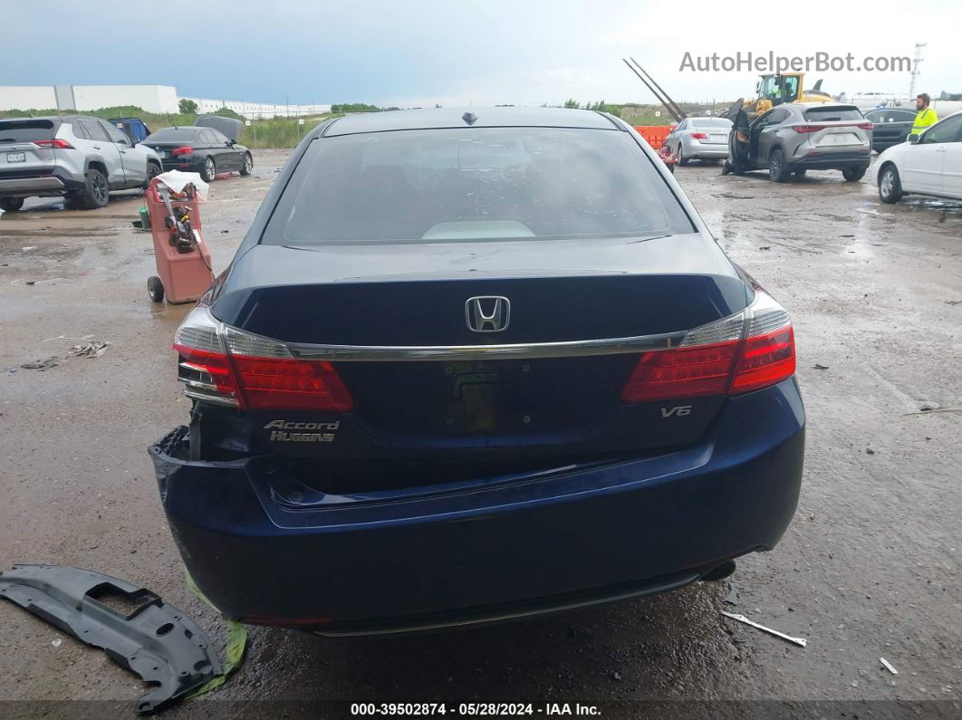 2014 Honda Accord Ex-l V-6 Blue vin: 1HGCR3F87EA009587