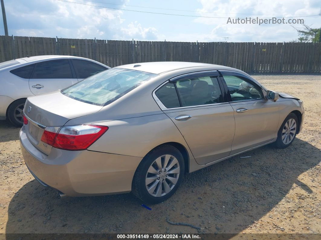 2014 Honda Accord Ex-l V-6 Beige vin: 1HGCR3F87EA021593