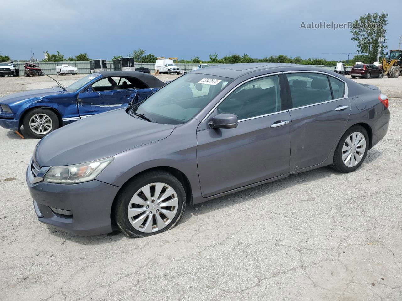 2014 Honda Accord Exl Серый vin: 1HGCR3F87EA023943