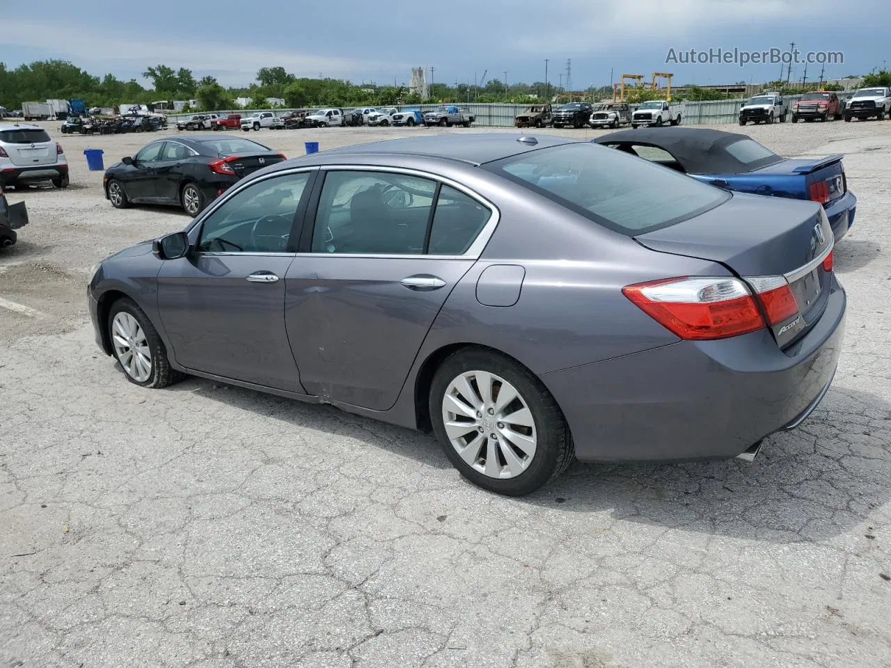 2014 Honda Accord Exl Серый vin: 1HGCR3F87EA023943