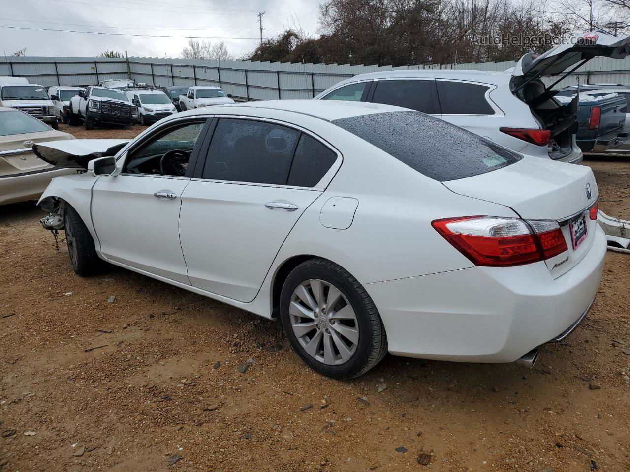 2014 Honda Accord Exl White vin: 1HGCR3F87EA027748