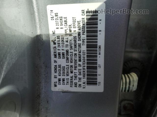 2014 Honda Accord Exl Silver vin: 1HGCR3F87EA041021