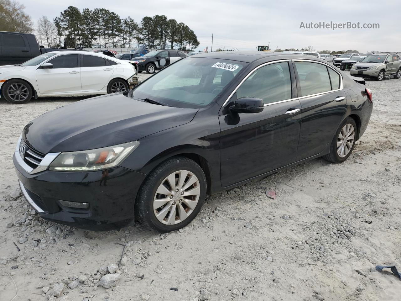 2014 Honda Accord Exl Черный vin: 1HGCR3F87EA043240