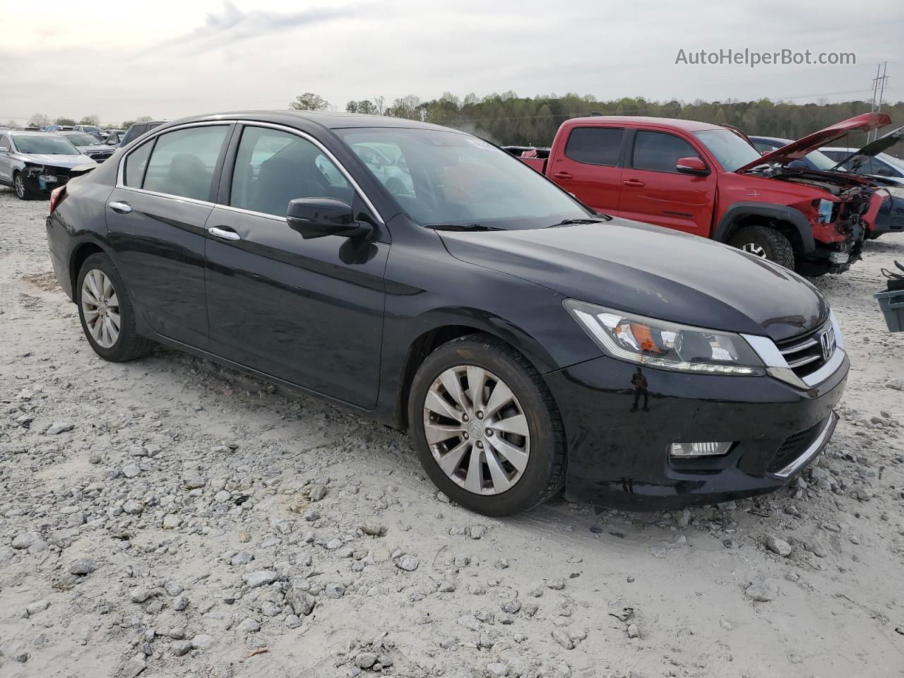 2014 Honda Accord Exl Черный vin: 1HGCR3F87EA043240