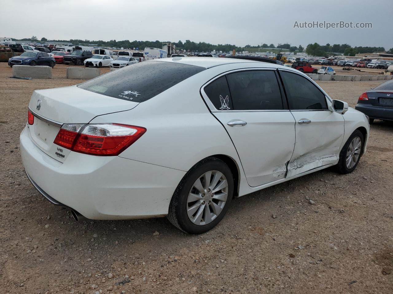 2015 Honda Accord Exl White vin: 1HGCR3F87FA009641