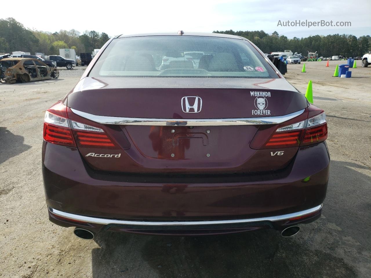 2016 Honda Accord Exl Burgundy vin: 1HGCR3F87GA012332