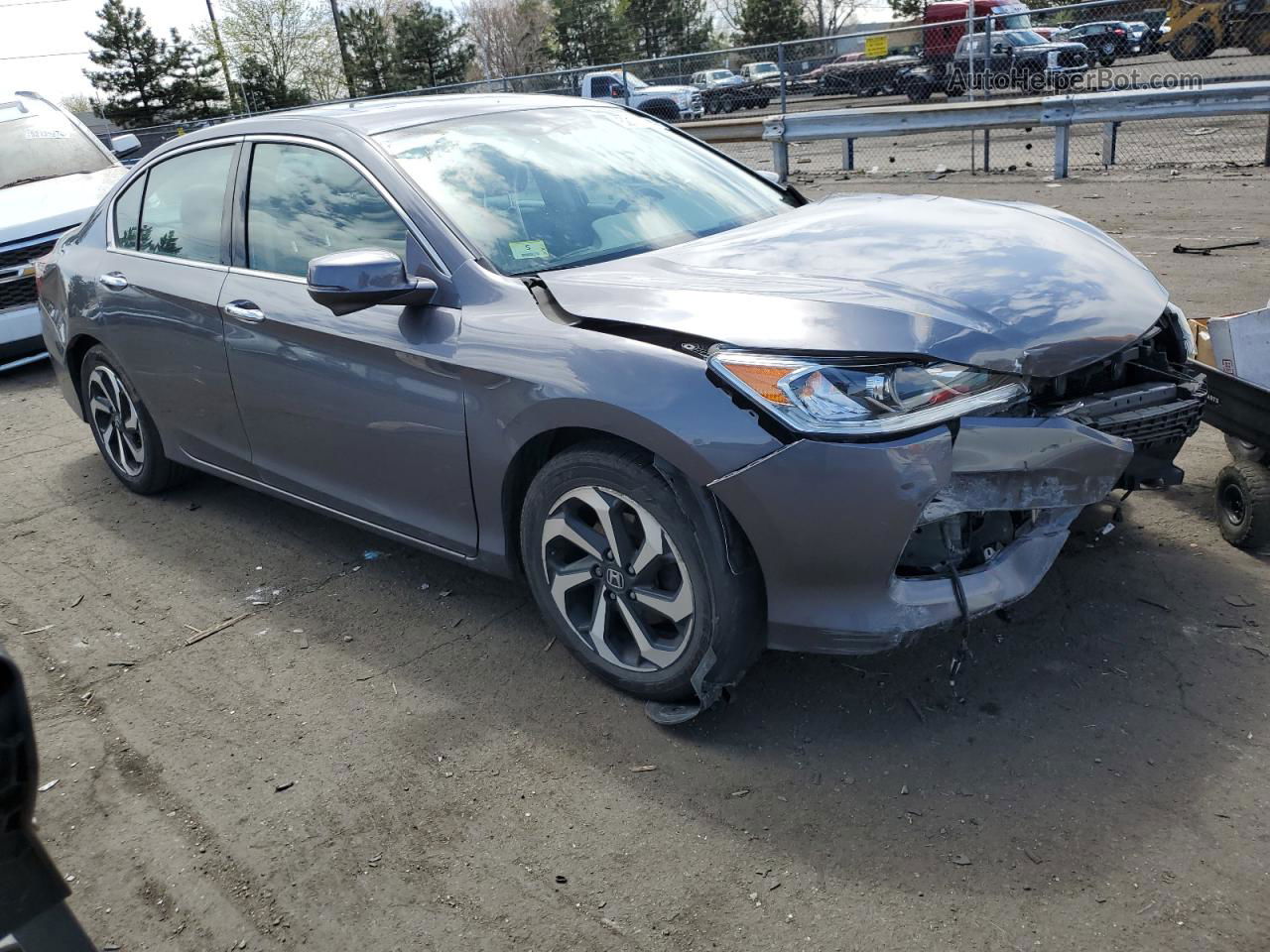 2017 Honda Accord Exl Gray vin: 1HGCR3F87HA010372