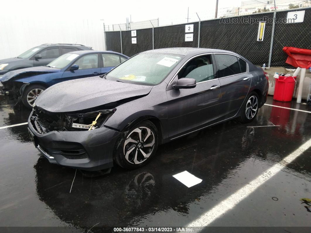 2017 Honda Accord Sedan Ex-l V6 Gray vin: 1HGCR3F87HA011330