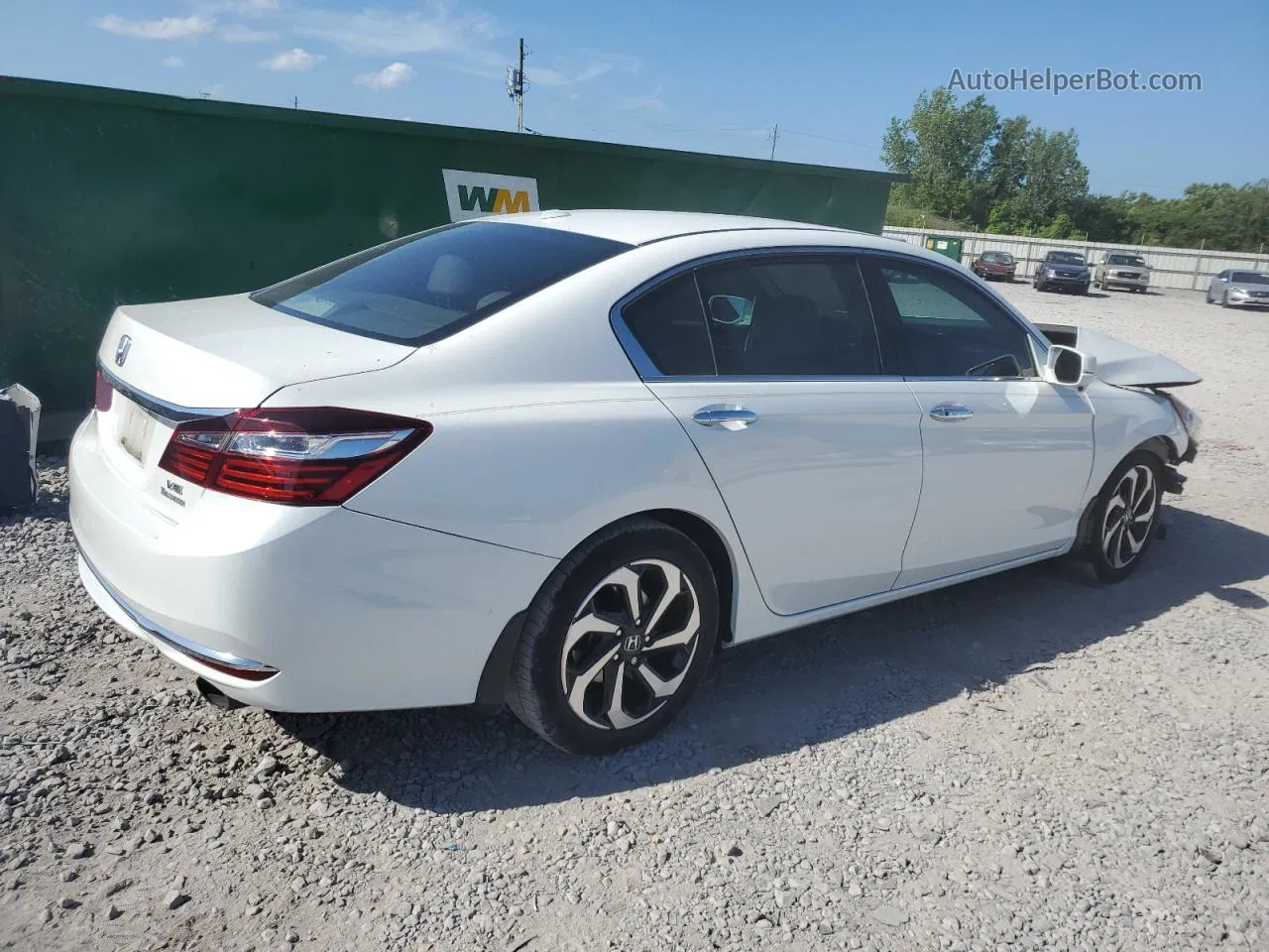 2017 Honda Accord Exl White vin: 1HGCR3F87HA018455