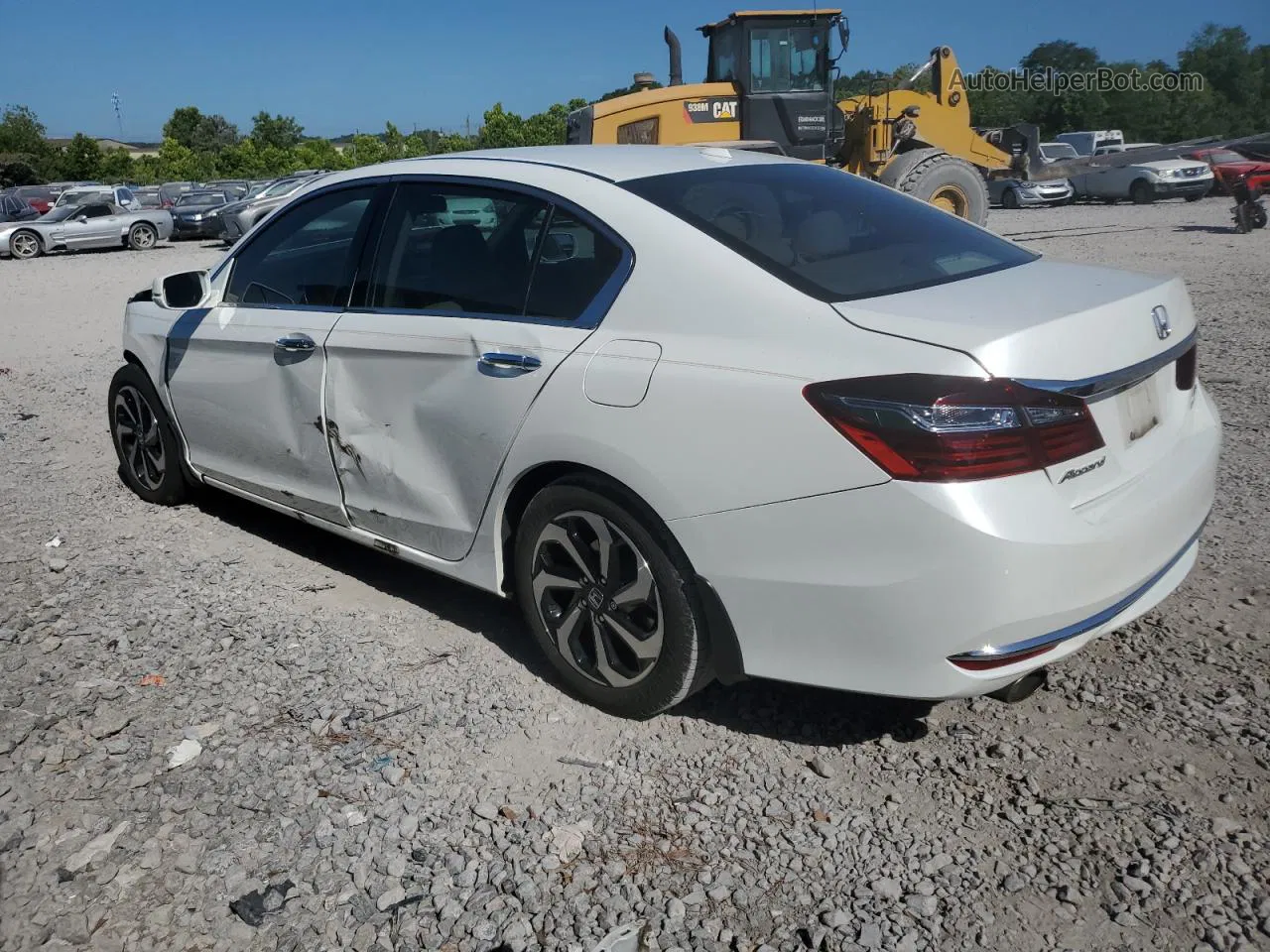 2017 Honda Accord Exl White vin: 1HGCR3F87HA018455